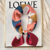 Polka dot silk bandana for women, worn as a ribbon, shawl, or stylish hijab