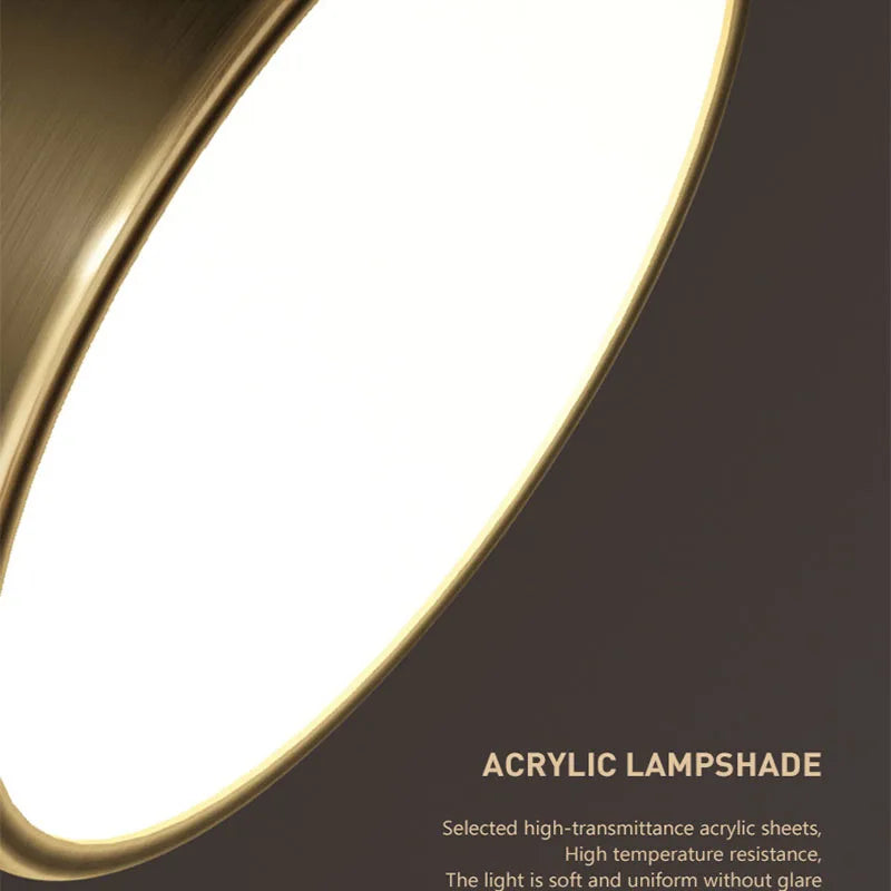 Elegant round LED ceiling fixture in Nordic design suitable for home interiors