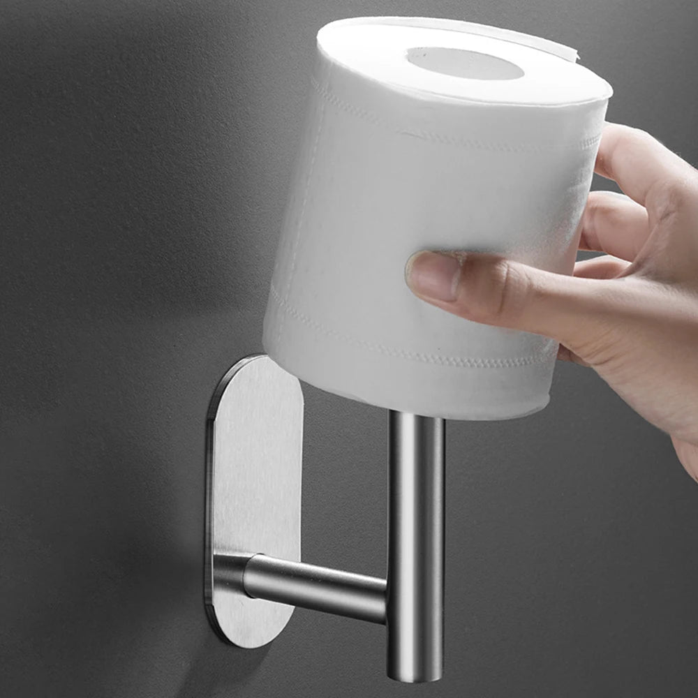 Plastic wrap and toilet paper holder with easy wall mount installation