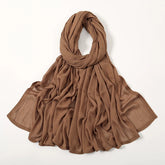 Plain rayon cotton hijab scarf, large size 190x85cm for full coverage and comfort