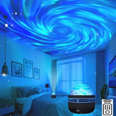 Bedroom night light with star and ocean wave projection