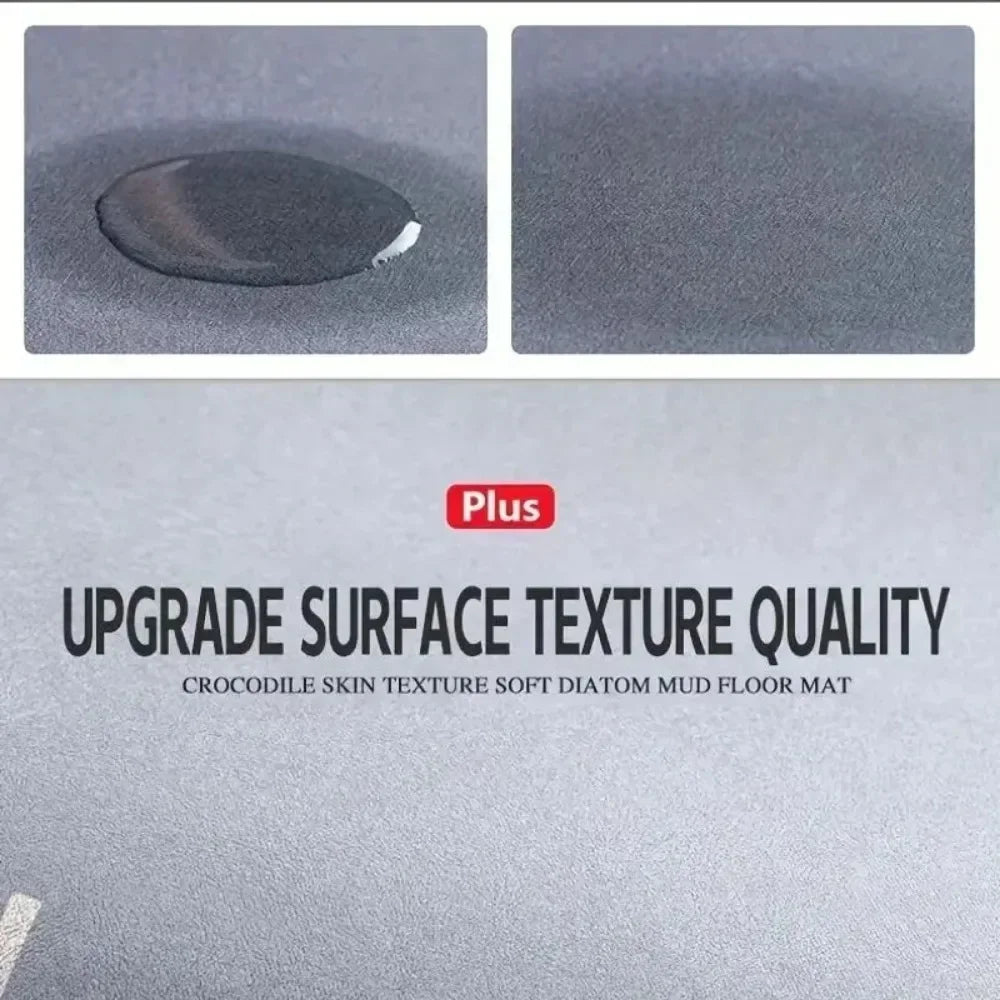 Water-absorbing bath mat with anti-skid backing