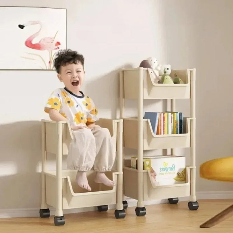 Multi-functional storage cart with wheels for kitchen, bathroom, and office use