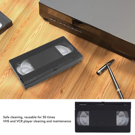 VCR VHS Player Cleaner VCR VHS Head Cleaner Reusable Video Player Head Cleaning Tool Dry Technology No Fluid Required