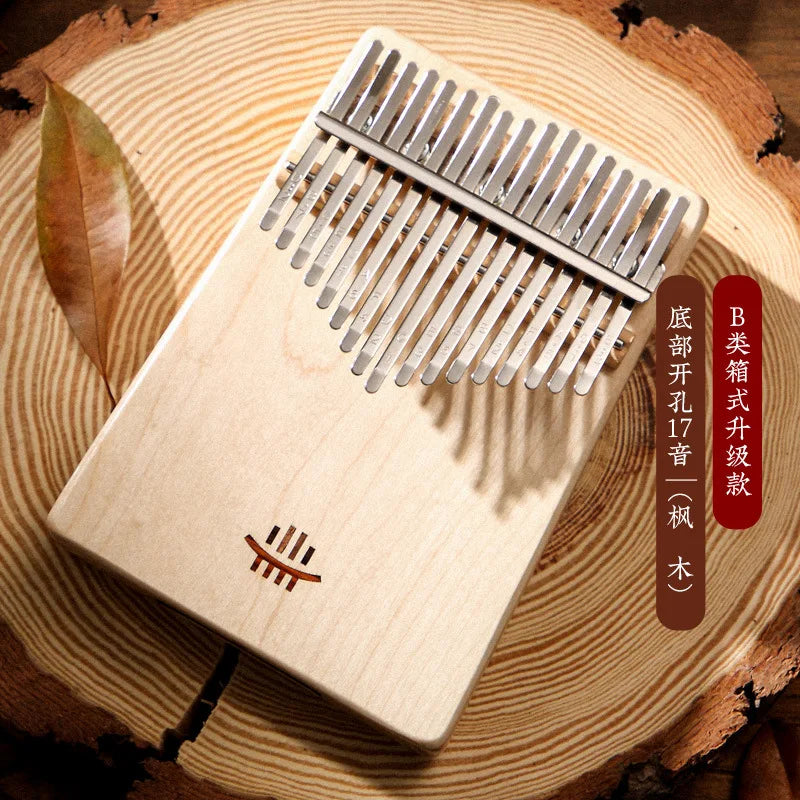 Hluru 17 21 Key Kalimba Thumb Piano Music Instrument High Quality Wood Kalimba 21 Key Finger Piano Beginners Portable Instrument