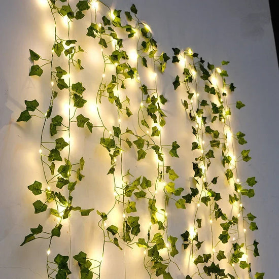 Decorative flower garland lights with LED fairy lights for creating ambiance
