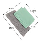 Window groove cleaning cloth and brush set for kitchen and bathroom use