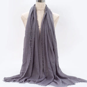 Breathable cotton shawl for Muslim women, ideal for prayer, daily wear, or layering