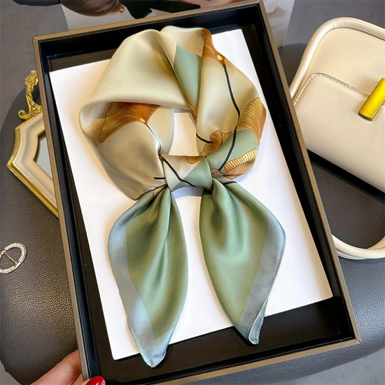 70cm satin silk scarf used as a hijab, wrist wrap, or elegant bandana for women
