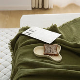 Breathable B&B style four-layer cotton blanket, retro look