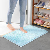 Memory carpet mat for door, toilet, and tub areas