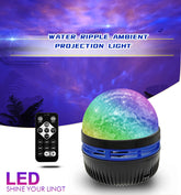 LED starry galaxy projector light with RGB colors and smart remote control