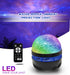 LED starry galaxy projector light with RGB colors and smart remote control