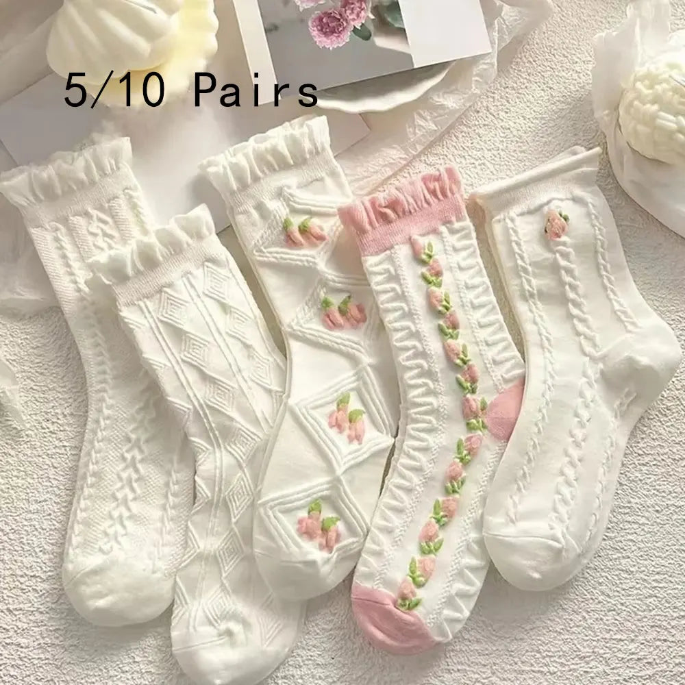Soft and fashionable Lolita-style girl socks
