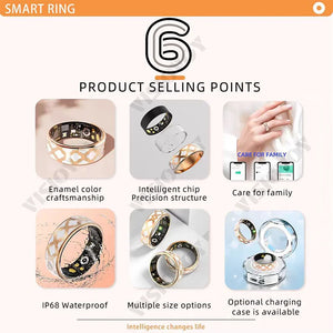 For Xiaomi-New Smart Ring for Men and Women, Heart Rate, Blood Oxygen, Sleep Health Monitor, Sport Fitness Tracker, Smartwatch