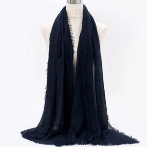 Breathable cotton shawl for Muslim women, ideal for prayer, daily wear, or layering