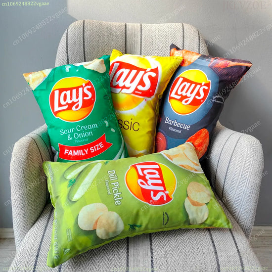 Funny Food Chips Lays Pillowcase Bedroom Cushion Cover Sofa Cushions Bed Pillows Cover 40x60cm Pillow Case Car Office Seat