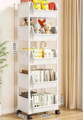 Multi-functional storage cart with wheels for kitchen, bathroom, and office use
