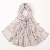 Plain rayon cotton hijab scarf, large size 190x85cm for full coverage and comfort