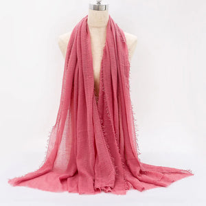 Breathable cotton shawl for Muslim women, ideal for prayer, daily wear, or layering