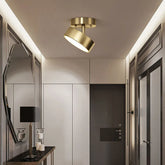 Elegant round LED ceiling fixture in Nordic design suitable for home interiors