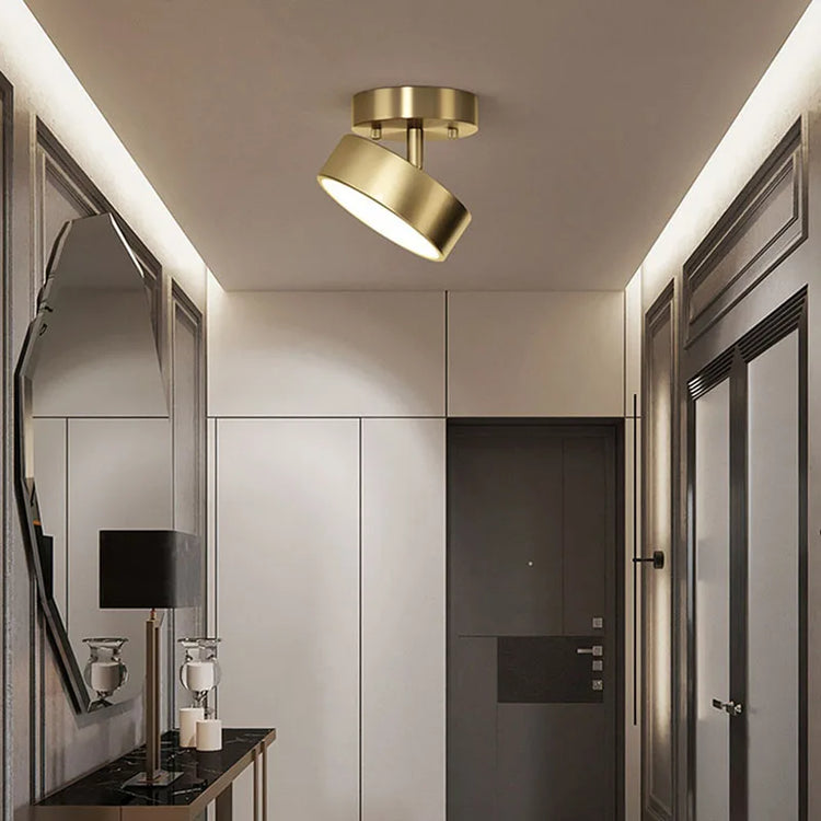 Elegant round LED ceiling fixture in Nordic design suitable for home interiors