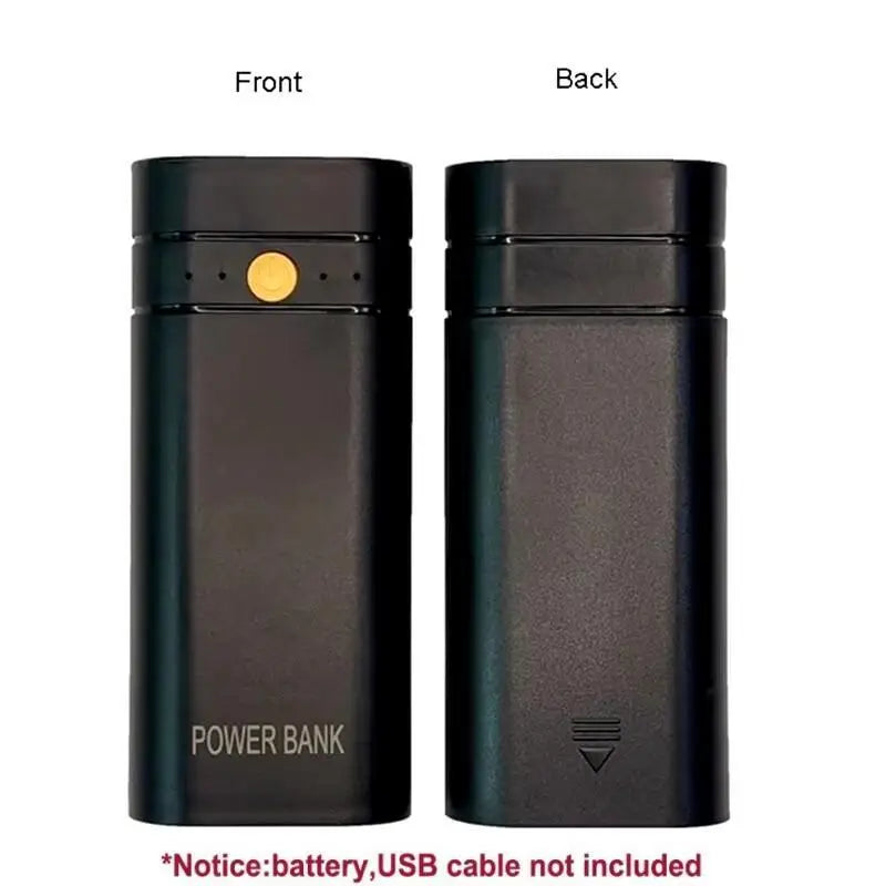 USB Type-C power bank case for 18650 batteries, ideal for phone charging