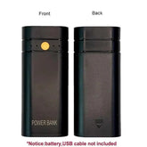 USB Type-C power bank case for 18650 batteries, ideal for phone charging