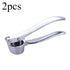Stainless steel manual garlic press for crushing garlic into paste