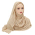 Plain rayon cotton hijab scarf, large size 190x85cm for full coverage and comfort