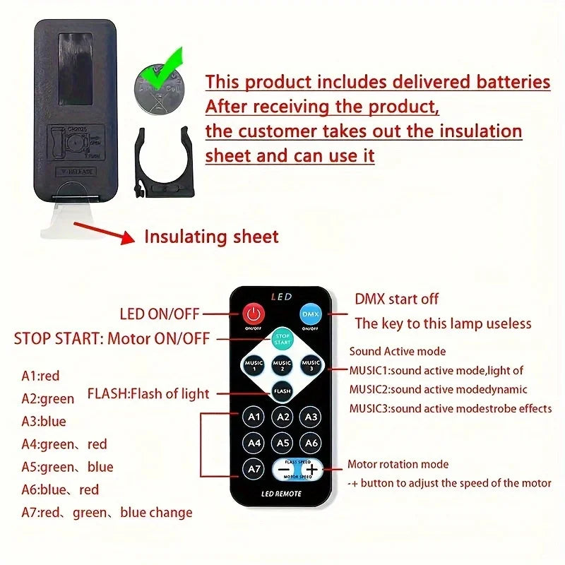 LED starry galaxy projector light with RGB colors and smart remote control