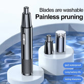 USB rechargeable nose hair trimmer with ergonomic design for comfortable use
