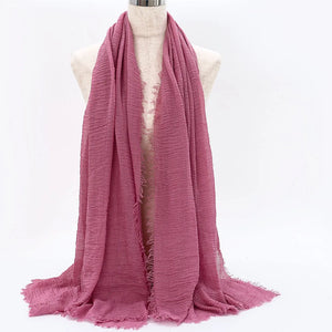 Breathable cotton shawl for Muslim women, ideal for prayer, daily wear, or layering