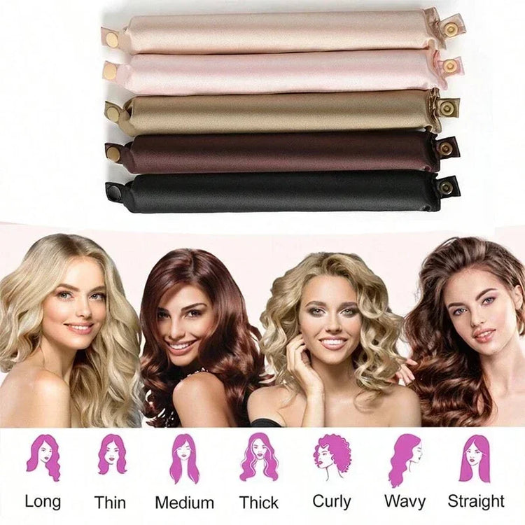 Heatless Hair Curler Satin Curling Rod Headband | No Heat Soft Hair Rollers