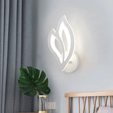 Elegant chrome LED wall light with frosted glass shade for bathroom decor