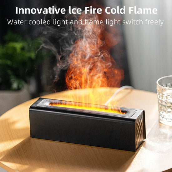150ml USB-C Flame Aroma Diffuser - 7 Colors, Mood Light, Humidifier, Quiet, for Home & Office