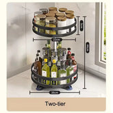 360-degree rotating spice rack organizer with multi-layer design for kitchen stor