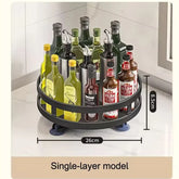 360-degree rotating spice rack organizer with multi-layer design for kitchen stor
