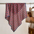 70cm square scarf for women with cashew print, breathable imitation silk fabric