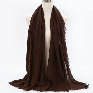 Breathable cotton shawl for Muslim women, ideal for prayer, daily wear, or layering