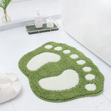 Water absorbent bathroom rug with non-slip backing