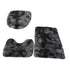 3-piece bath mat set with toilet lid cover