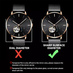 26-46mm Universal Tempered Glass Smartwatch Screen Protector Protective Film 28mm 30mm 32mm 38mm 40mm 41mm 42mm Diameter 2-5PCS