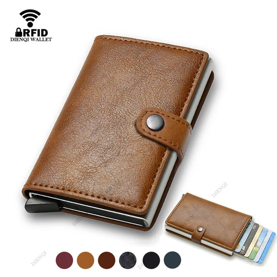 Black smart wallet with RFID blocking feature