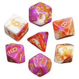 Pretty Color Game Dice 7Pcs - Perfect Gift for DND Board Game Accessories Lovers