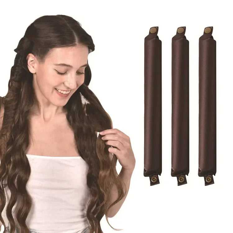 Heatless Hair Curler Satin Curling Rod Headband | No Heat Soft Hair Rollers