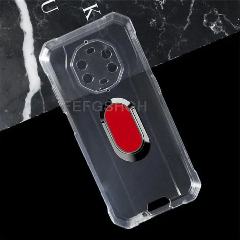 For Blackview BV8800 6.58" BlackviewBV8800 BV 8800 Back Ring Holder Bracket Phone Case Smartphone TPU Soft Silicone Cover