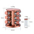 12-piece spice jar set with rotating rack, ideal for herbs and condiments
