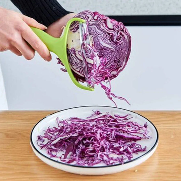 Durable cabbage grater and fruit peeler made from food-grade stainless steel