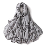 Elegant large hijab scarf in plain design, ideal for prayer, casual wear, or layering